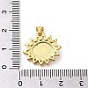 Real 18K Gold Plated Brass Enamel Pendants KK-A198-04G-3