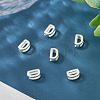 6Pcs 925 Sterling Silver Hollow Initial Beads STER-TA0001-53D-6