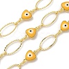 Rack Plating Brass Enamel Link Chains CHC-P012-09G-02-1
