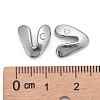 Letter Slider Beads for Watch Band Bracelet Making ALRI-O012-V-NR-3