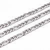 Tarnish Resistant 304 Stainless Steel Mother-Son Chains CHS-K001-32-3mm-1