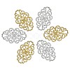 10Pcs 2 Colors Brass Filigree Joiners KK-YW0002-20-1