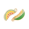 Brass Enamel Pendants KK-CBA6818-09G-2