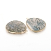 Natural Moss Agate Pendants G-E526-09I-3