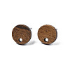 Walnut Wood Stud Earring Findings X-MAK-N032-043A-3