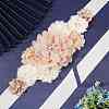 Chiffon Flower Chain Belt with Alloy Rhinestone AJEW-WH0248-43-7