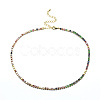 Brass Tennis Necklaces NJEW-I104-14G-2