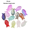50Pcs 5 Colors Transparent Spray Painted Glass Beads GLAA-FP0001-41-3