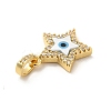 Brass Micro Pave Cubic Zirconia Pendants KK-C009-02A-3