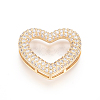 Brass Micro Pave Clear Cubic Zirconia Multi-Strand Links ZIRC-L085-35G-1