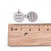 Non-Tarnish 304 Stainless Steel Charms STAS-Q201-T445-11S-4