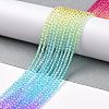 Transparent Gradient Color Glass Beads Strands GLAA-G101-2mm-04-3