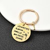 201 Stainless Steel & Brass Letter Keychain KEYC-YW00095-09-1