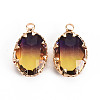 Gradient Color Glass Pendants GLAA-S193-006-B03-2