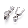 Tarnish Resistant 304 Stainless Steel Ice Pick Pinch Bails STAS-Q182-01-4