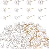 84Pcs 6 Styles Acrylic Imitation Pearl Beads Ball Stud Earring Findings STAS-FH0001-55-1
