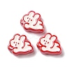 Opaque Acrylic Beads X-OACR-H025-01B-3