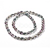 Transparent Electroplate Glass Beads Strands GLAA-C025-02K-3
