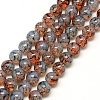 Baking Paint Glass Beads Strands X-DGLA-Q023-8mm-DB52-1
