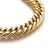 Ion Plating(IP) 304 Stainless Steel Cuban Link Chain Bracelets BJEW-L637-01A-G-2