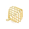 Iron Wire Spiral Bead Cage Pendants IFIN-Q126-01G-3