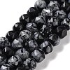 Natural Snowflake Obsidian Beads Strands G-NH0021-A09-01-1