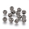 Brass Crystal Rhinestone Beads RB-9X10-1-1