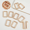 8Pcs Zinc Alloy Rectangle Buckle Ring PURS-SP0001-05LG-5