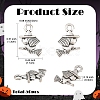 50Pcs Halloween Tibetan Style Alloy Witch Charms FIND-YW0010-74-2