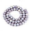 Frosted Opaque Glass Beads Strands LS-GLAA-T032-P8mm-MBB07-2