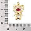 Rack Plating Brass Glass Pendants KK-Z071-46G-01-3
