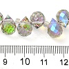 Electroplate Glass Beads Strands EGLA-D030-17Q-4