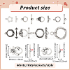 60 Bags 10 Styles Tibetan Style Alloy Toggle Clasps FIND-ME0003-18-2