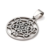 Non-Tarnish 201 Stainless Steel Pendants STAS-E200-06P-2