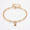 304 Stainless Steel Cable Chain Bracelets BJEW-I243-22G-A-1