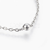 304 Stainless Steel Anklets AJEW-H013-02-3