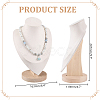 Bust Shaped Velvet Necklace Display Stands NDIS-WH0009-20-2