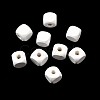 Spray Painted Wooden Beads WOOD-P021-01B-30-1