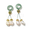 Natural Green Aventurine Donut Pendants SSHEL-R050-05G-2