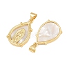 Brass Shell Pendants CU-CBA9482-05G-08-2
