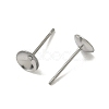 Tarnish Resistant 304 Stainless Steel Post Stud Earring Findings STAS-R063-50-2