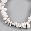Unisex Chip Natural Howlite Beaded Stretch Bracelets BJEW-S143-27-3