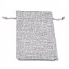 Polyester Imitation Burlap Packing Pouches Drawstring Bags X-ABAG-R004-14x10cm-11-3