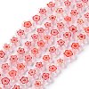 Handmade Millefiori Glass Bead Strands LAMP-J035-10mm-54-1
