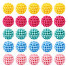 50Pcs 5 Colors Rubberized Style Acrylic Beads SACR-TA0001-32-1