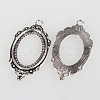 Vintage Tibetan Style Alloy Pendant Cabochon Bezel Settings X-TIBEP-O006-35AS-2