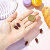 Natural Garnet Round Beaded Grape Pendants G-CJC0007-01-4