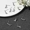 SHEGRACE Brass Micro Pave Cubic Zirconia Stud Earrings XGRQ4N869-713P-4