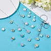 20Pcs Shell Pearl Round Copper Wire Wrapped Pendants PALLOY-PHE00006-2