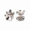 Tibetan Style Double Sided Flower Bead Caps PALLOY-O042-02-2